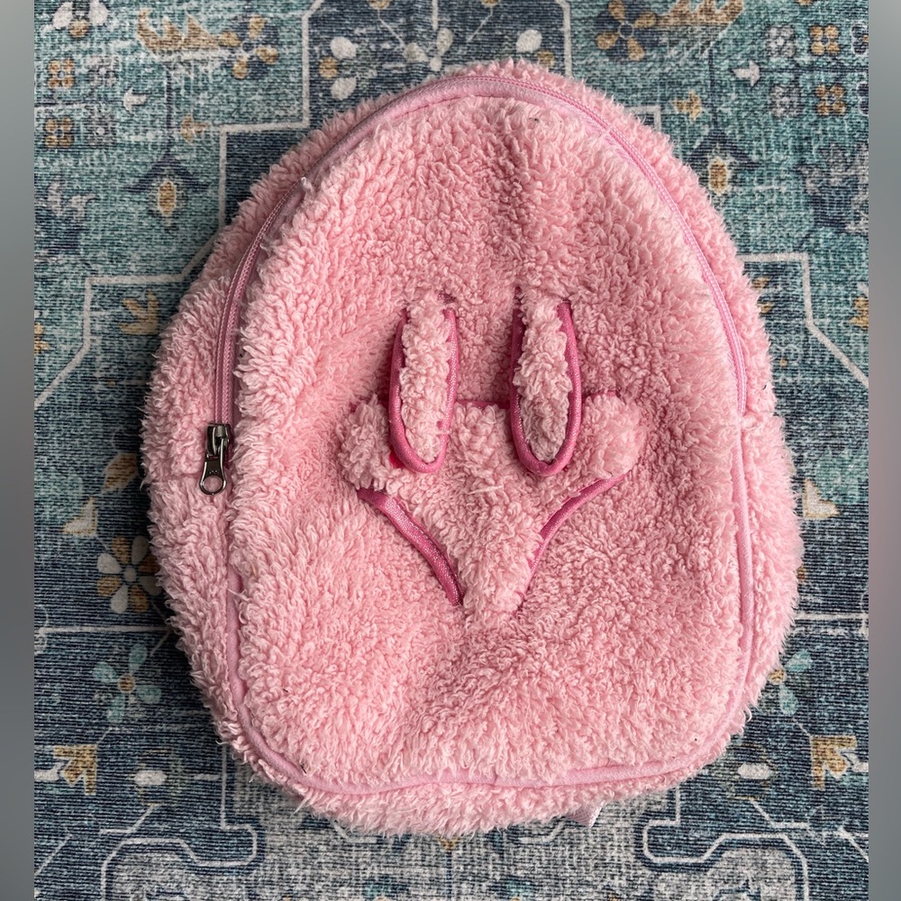 Popatu Pink Furry Kids Backpack like new 1-5 years old Christmas present